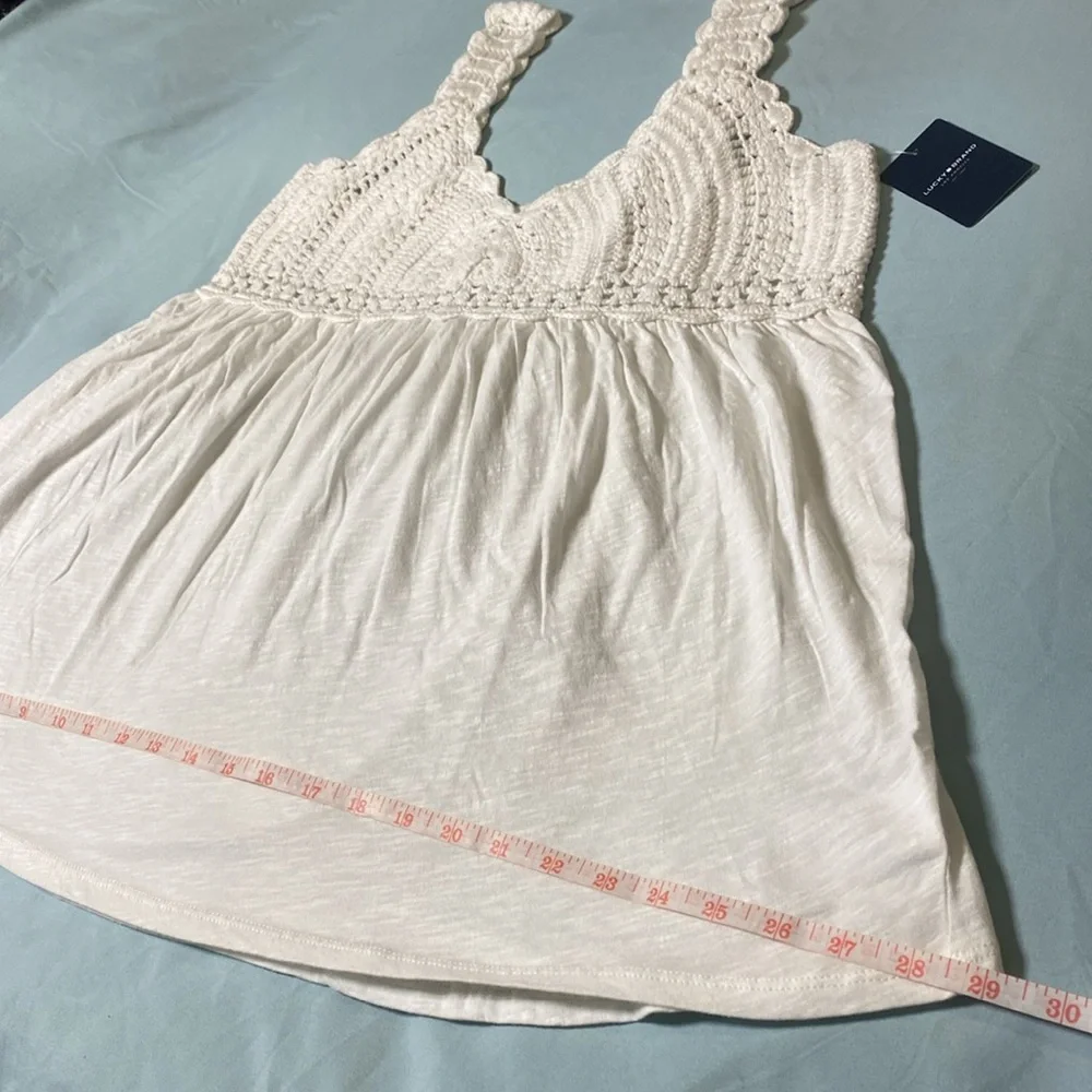 NWT Lucky Brand Crochet Baby Doll Tank Top - Picture 14 of 16